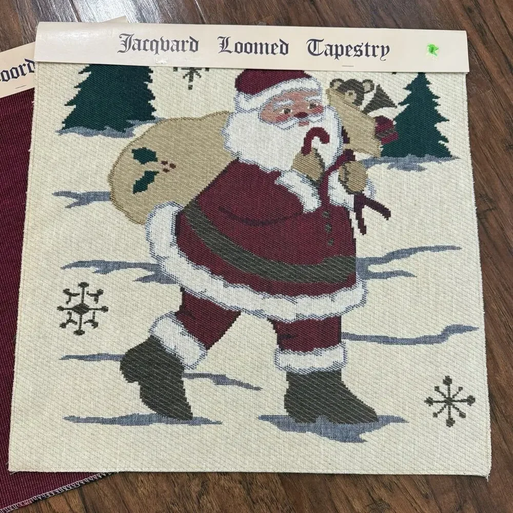 9 NOS New Assorted Christmas Holiday Decorative Sew Craft Pillow Tapestry Panels
